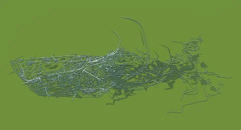 Bregenz Austria street road map Stock Illustration