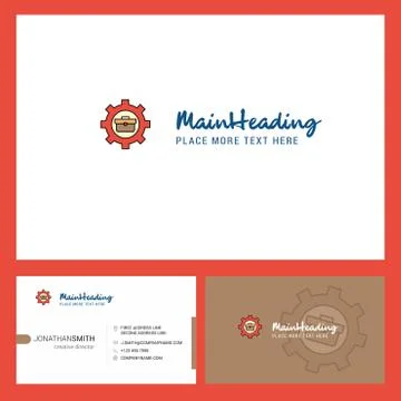 Breifcase setting  Logo design with Tagline &amp; Front and Back Busienss Card Te Stockillustratie