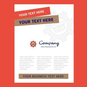 Breifcase setting  Title Page Design for Company profile ,annual report, pres イラスト素材