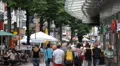 Breite Strasse Cologne Busy People Walk Shopping Street Symbol Fashion Landmarks HD Footage
