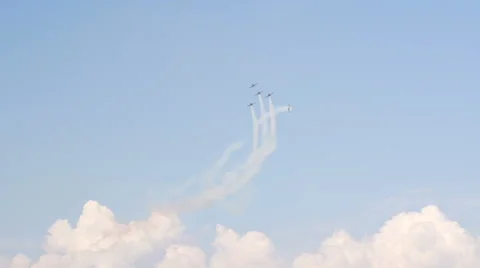 Breitling Jet Team Under Sky Stock Footage 41709449