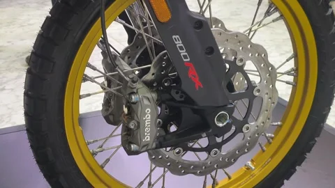 Brembo Front Disc Brake System on High Performance Superbike Stock Footage 341862010