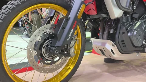 Brembo Front Disc Brake System on High Performance Superbike Stock Footage 341862026