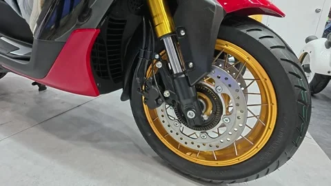 Brembo Front Disc Brake System on High Performance Superbike Stock Footage 341862037