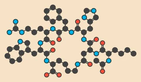 Bremelanotide molecule Stock Illustration