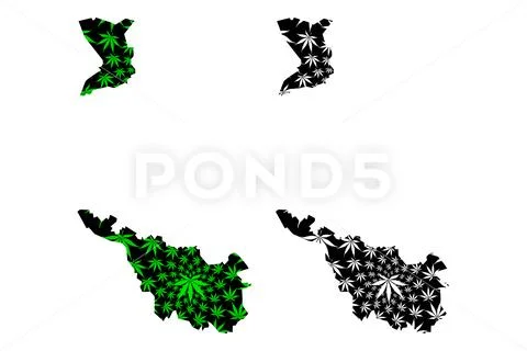 Bremen (Federal Republic of Germany, State of Germany) map is designed cannab Stock Illustration