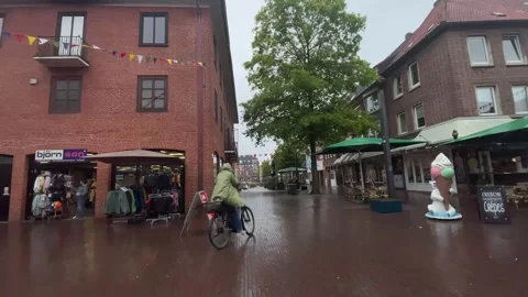 Bremen, Germany - August 25, 2026: Moving view through Bremen on a tram past Stock Footage 344391556