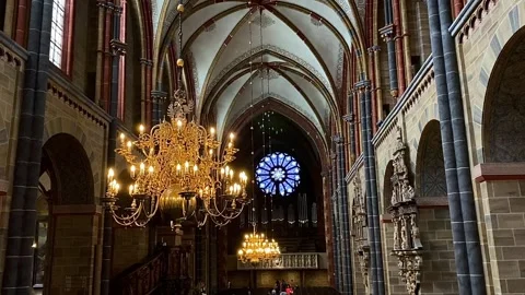 Bremen, Germany - July 3, 2025: Interior of Bremen Cathedral. Video stock 342002159