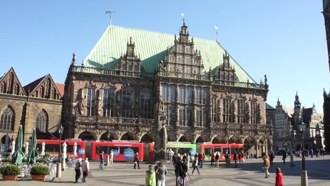 Bremen historic townhall 01 Stock Footage 92995268