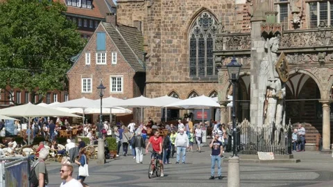 Bremen marketplace Stock Footage 229700862