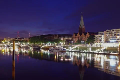Bremen at night Stock Photos