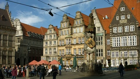 The Bremen Roland statue Vídeo Stock 104842063