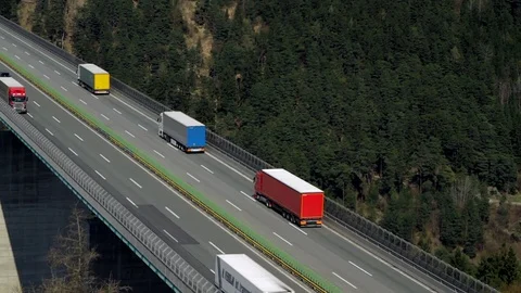 Brenner Pass Traffic Tirol Austria Italy Stock-Footage 101951031