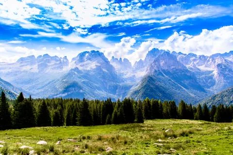 Brenta Dolomites mountain range Stock Photos