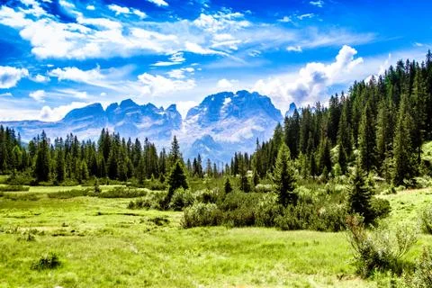 Brenta Dolomites mountain range Stock Photos
