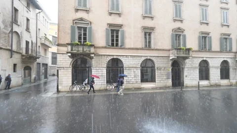 Brescia cityscape Stock Footage 307697729