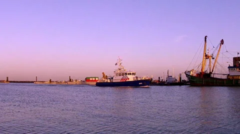 Breskens. Small port. Time lapse. Stock Footage 33695903