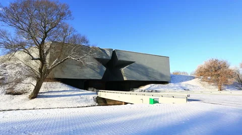 Brest Fortress memorial complex, Belarus, zoom Stock Footage 56492938