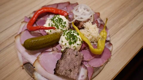 Brettljause from Austria Stock Footage 147025723