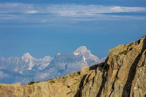 Brevent mountain summit in Chamonix valley Foto stock