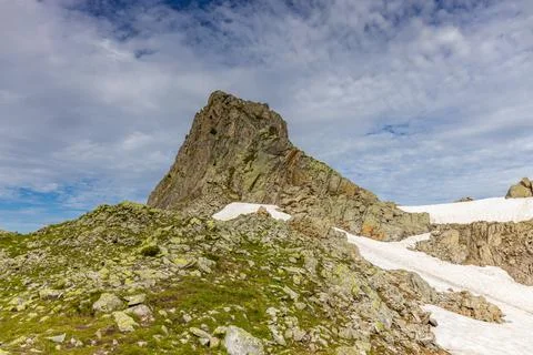 Brevent mountain summit in Chamonix valley Stock Photos