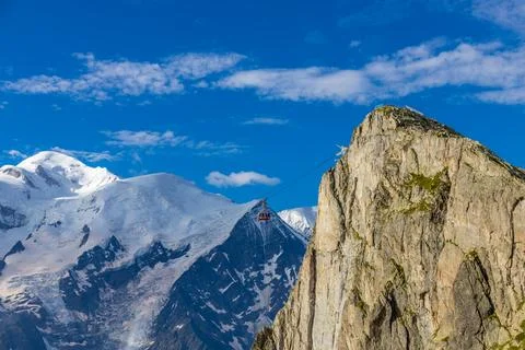 Brevent mountain summit in Chamonix valley Stock Photos