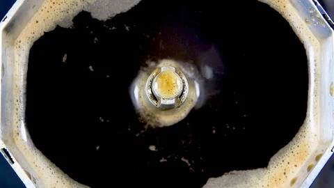 Brew coffee rearward Video stock 125555184