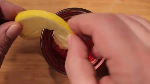 Brew a cup of hot tea - top down view 動画素材 151058760