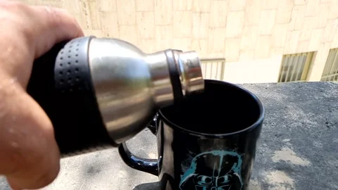 Brewed coffee slow mo Stock Footage 156795228