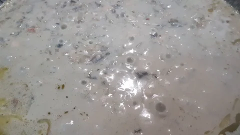 Brewed soup close-up Stock Footage 92575976