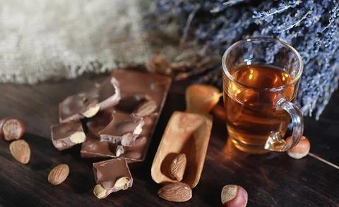 Brewed tea on a serving table Stock Photos