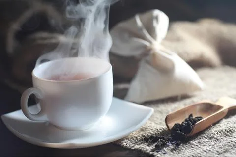 Brewed tea on a serving table Stock Photos
