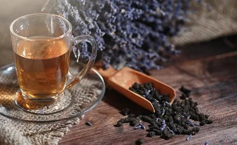 Brewed tea on a serving table Stock Photos