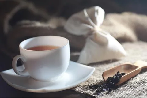 Brewed tea on a serving table Stock Photos