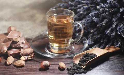 Brewed tea on a serving table Stock Photos