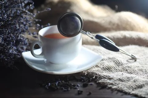 Brewed tea on a serving table Stock Photos