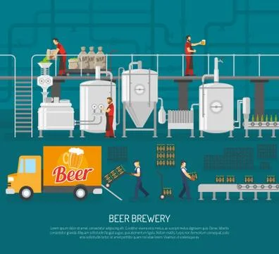 Brewery And Beer Illustration Stockillustratie