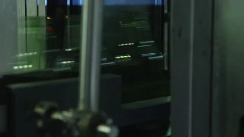 Brewery, beer, empty bottles, conveyor belt, CU, machine.mov Stock-Footage 190961481