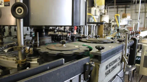 Brewery Bottling Equipment Stock Footage 25542118