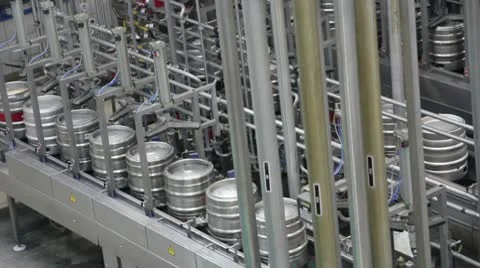 In a brewery. Bottling Plant Stock-Footage 10762924