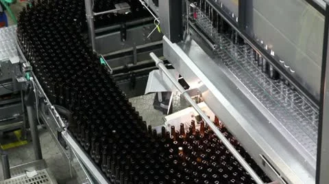In a brewery. Bottling Plant Stock-Footage 10762941