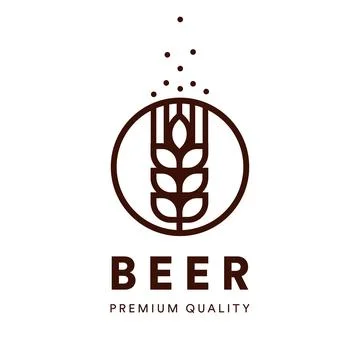 Brewery emblem. Craft beer vector logo. Premium quality ale, alkohol drink Stock Illustration
