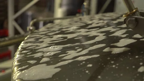 Brewery equipment washing process. Stock Footage 139091334