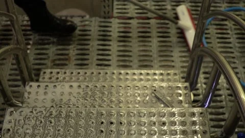 Brewery equipment washing process. Stock Footage 139091342