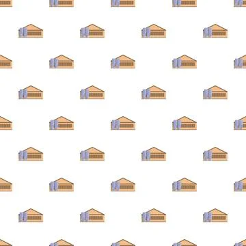 Brewery industrial building pattern repeating background イラスト素材
