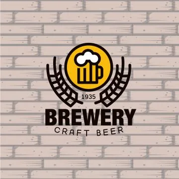 Brewery Logo. Vector Illustration Stock Illustration