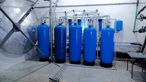Brewery oxygen tanks Stock Footage 122432369