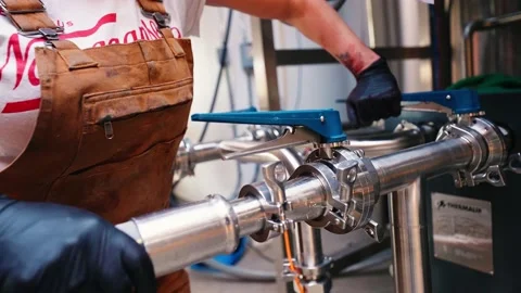 Brewery Pipes (4k) Video stock 168331004