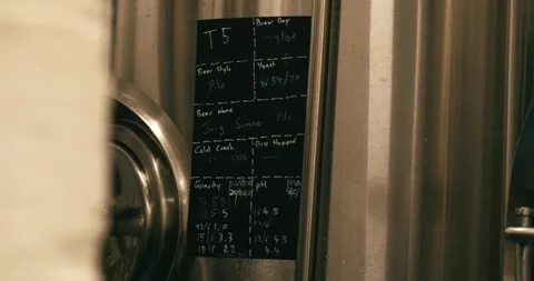 Brewery Production Tracking Board Schedule And Tank Assignments Stock-Footage 335139848