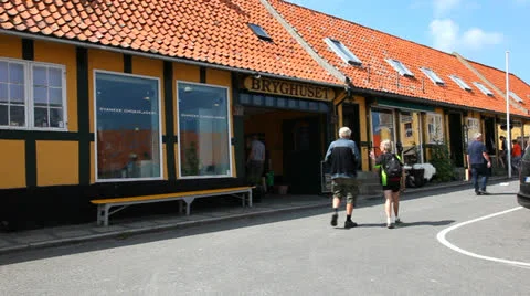 Brewery in Svaneke Stock Footage 25571689